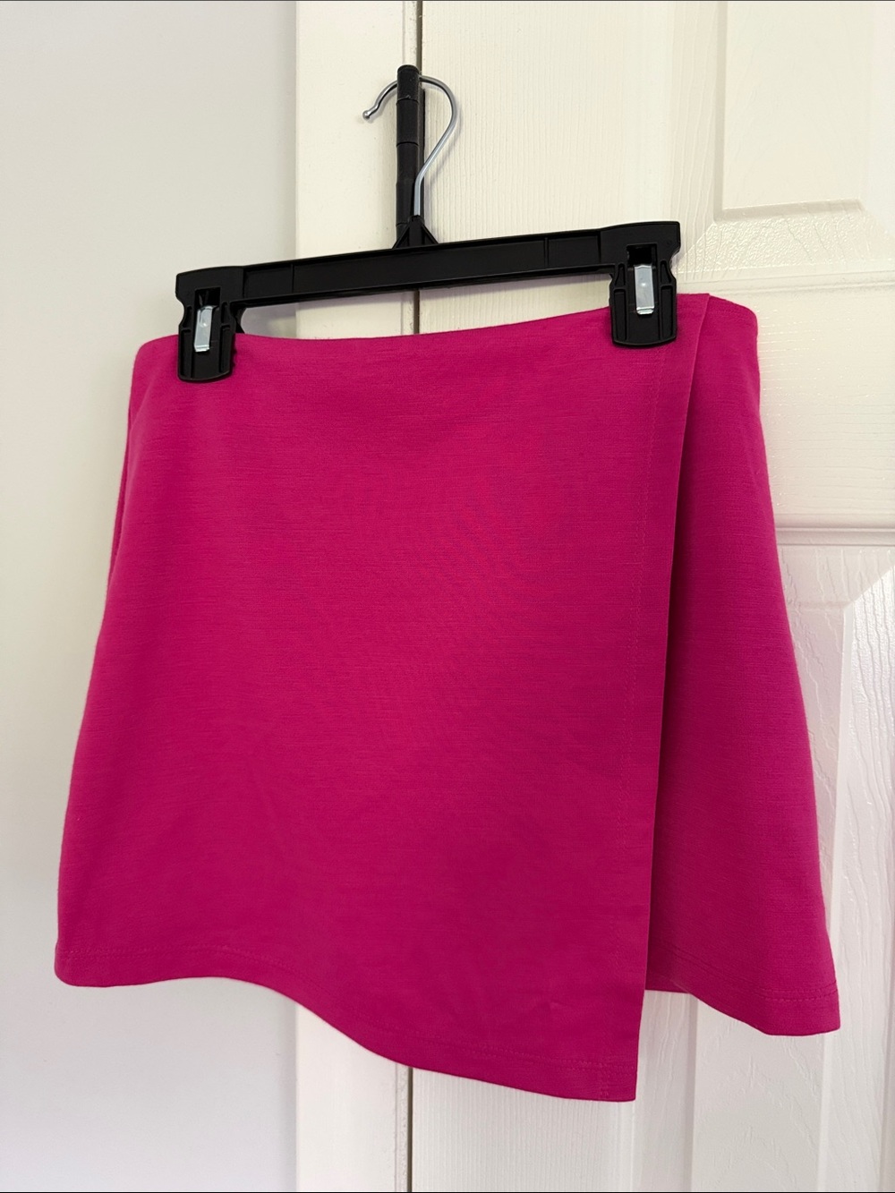 Maison Blanche Fuchsia Asymmetric Mini Skirt